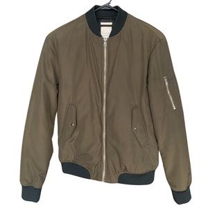 Olive green bomber jacket